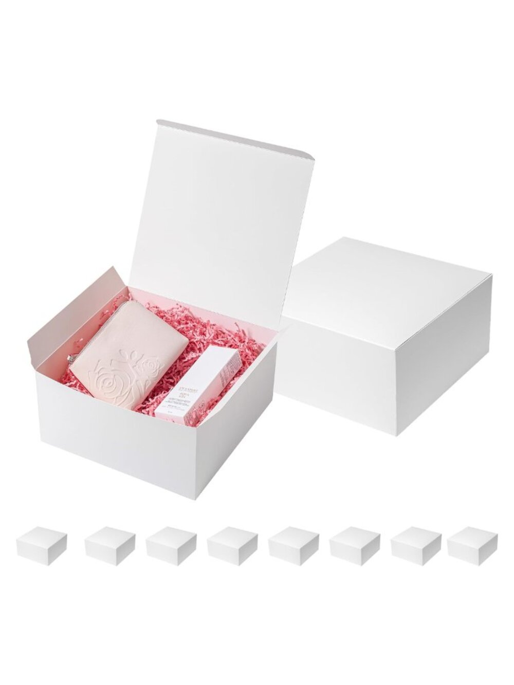 10 Pack Gift Boxes with Lids 10x10x5 Cardboard Bridesmaid Proposal Boxes